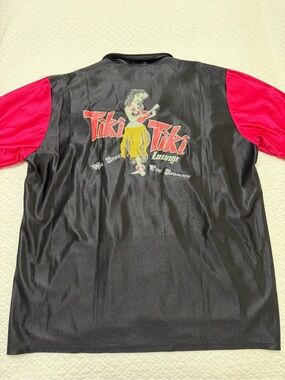 Cruisin USA Shirt Button Up Bowling Tiki Tiki Lounge Hula Tassels Men’s Size XL